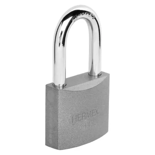 [CAN-HER-43327] CANDADO PLANO HIERRO 45 MM ARCO LARGO BL MOD. CHB-45L REF. 43327 MARCA HERMEX