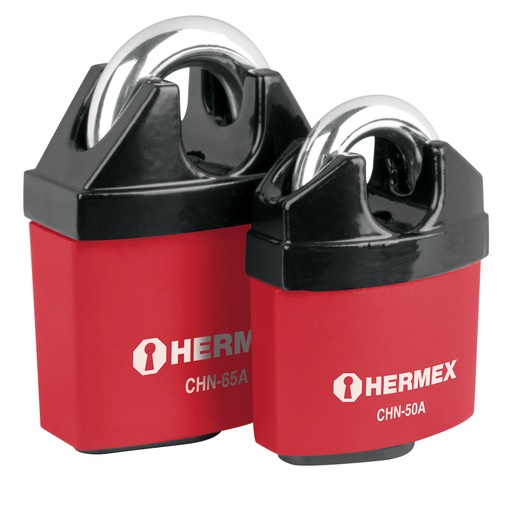 [CAN-HER-43341] CANDADO DE GANCHO ALTA SEGURIDAD CUBIERTA NYLON 65 MM MOD. CHN-65A REF. 43341 MARCA HERMEX