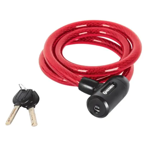 [CAN-HER-43920] CANDADO DE SEGURIDAD TIPO GUAYA PARA BICICLETAS DE 1.2 MTS RECUBIERTO REF. 43920 MARCA HERMEX