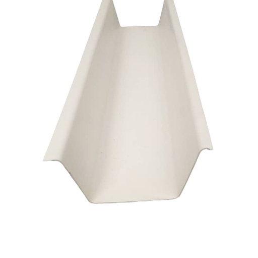 [CAN-TIN-CTV-D-01] CANAL DE LLUVIA CUADRADA PLASTICA 4" x 3 MTS LARGO COLOR BLANCO ( 22 x 17 x 8 CM) MARCA TINAPLAS