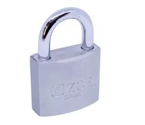 [CAN-ZOE-4527EN] CANDADO DE 38 MM DE HIERRO NIKEL SATINADO MOD. ZCE-4527EN REF. CE0157 MARCA ZOE