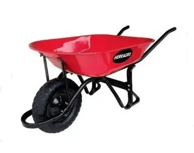 [CAR-HER-CARRET-76RM] CARRETILLA DE CONSTRUCCION 76 LTS RUEDA NEUMATICA COLOR ROJA REF. CARRET-76RM MARCA HERRAGRO