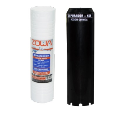 [CAR-ZOW-ZC-DOBLE-PACK] CARTUCHO PARA FILTRO DOBLE DEPURADOR+KDF+DESBARRADOR 10" REF. ZC-DOBLE-PACK MARCA ZOWA ( PROMO )