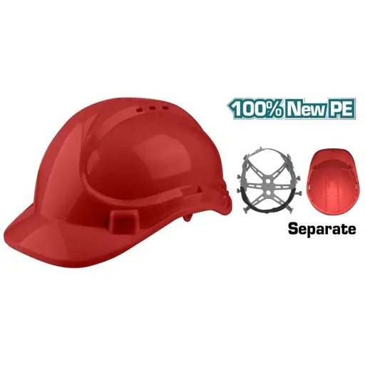 [CAS-TOT-TSP2611] CASCO DE SEGURIDAD 330 GRS COLOR ROJO REF. TSP2611MARCA TOTAL TOOLS
