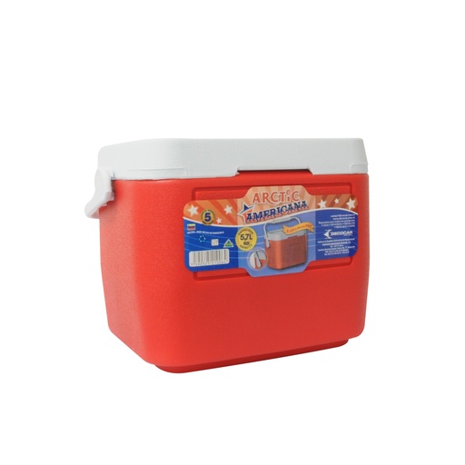 [CAV-DEC-AME-5.7L-R] CAVA AMERICANA 6 QT 5.7 LTS COLOR ROJO 30.5 × 23 × 23 cm MARCA DECOCAR