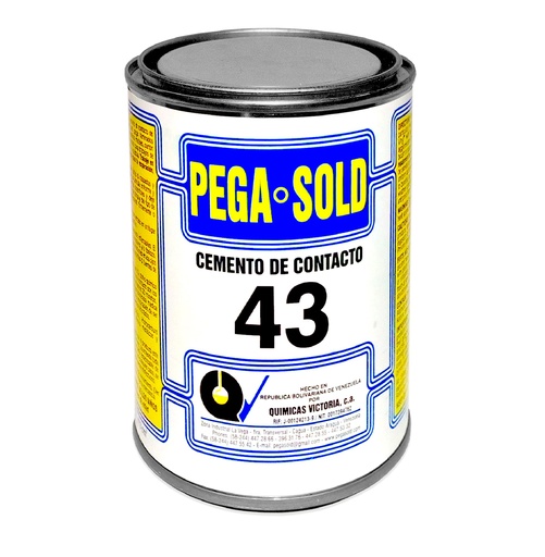 [CEM-PEG-430522] CEMENTO DE CONTACTO / PEGA N° 43 - 1/8 DE GL 473 ML REF. 7592203430522 MARCA PEGA SOLD