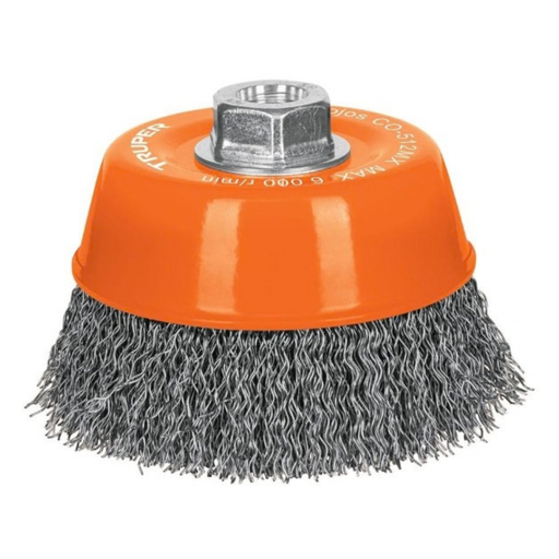 [CEP-TRU-17534] CEPILLO COPA ALAMBRE ONDULADO GRUESO 5 X 14MM EJE ROSCABLE MOD.CT-512XM REF.17534 MARCA TRUPER