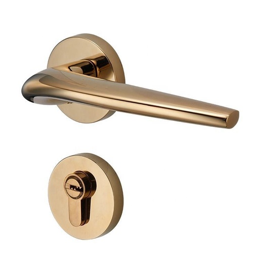 [CER-BAR-CER.06.05] CERRADURA DE MANILLA MOD. BORGHETTO PARA HABITACION - OFICINA DORADO REF. CER.06.05 MARCA BARI