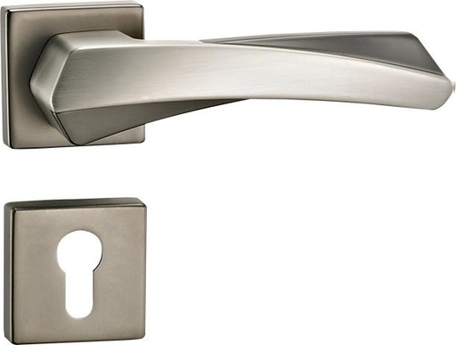 [CER-BAR-CER.06.16] CERRADURA DE MANILLA CON ROSETA PARA BAÑO SERIE FERRARA ACERO/ BRONCE REF.CER.06.16 MARCA BARI