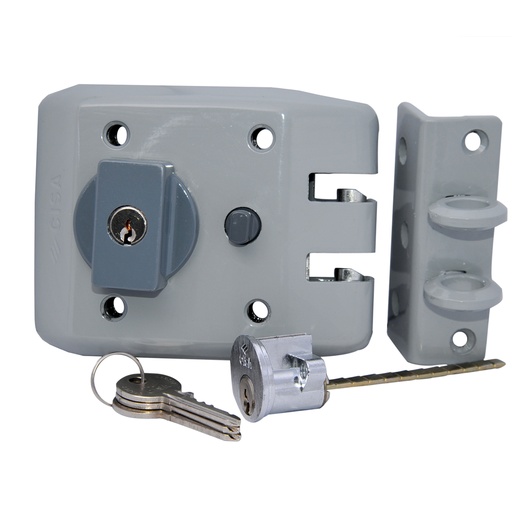 [CER-CIS-12640003] CERRADURA FIJA DE SOBREPONER / DIENTE DE PERRO CILINDRO SUELTO POMO FIJO REF. 12640003 MARCA CISA