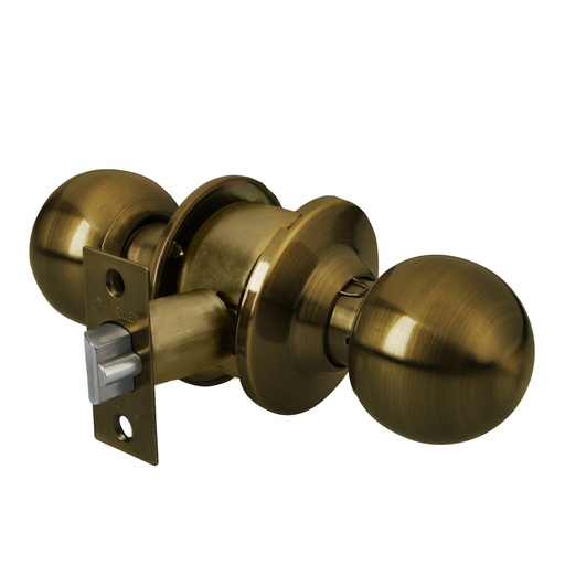 [CER-HER-43469] CERRADURA DE POMO TIPO ESFERA LATON ANTIGUO ENTRADA MOD. CEPO-21E REF. 43469 MARCA HERMEX