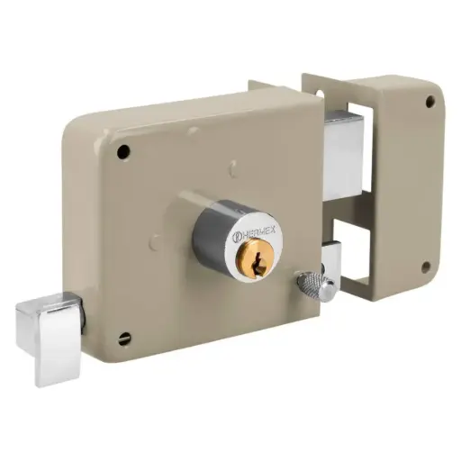 [CER-HER-43574] CERRADURA FIJA DE SOBREPONER DERECHA CILINDRO SUELTO MOD. CS-70D REF. 43574 MARCA HERMEX