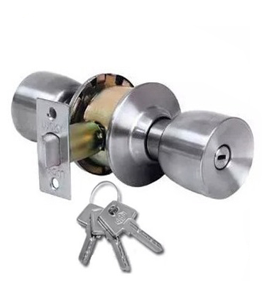 [CER-TEZ-3612250] CERRADURA DE POMO / COPA CON ROSETA SATINADA PARA DORMITORIO REF. 36-12-250 MARCA TEZZA