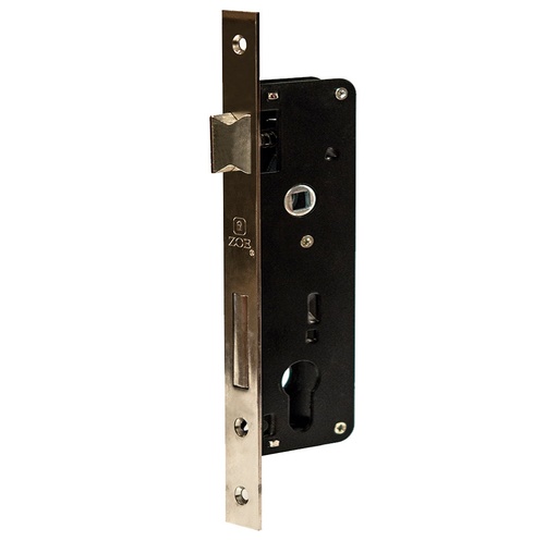 [CER-ZOE-7858BL] CERRADURA PARA EMBUTIR DE 60 MM 2 PASE ACERO CEPILLADO MOD. ZCE-7858BL REF. CE0076 MARCA ZOE