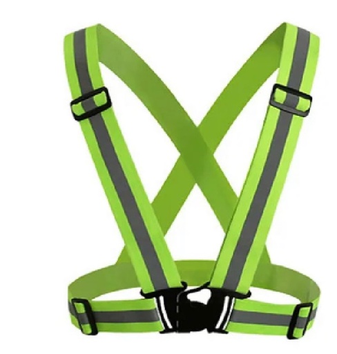 [CHA-SUM-CRG-400] CHALECO TIPO ARNES VIAL CON CINTA REFLECTIVA VERDE TALLA UNICA MARCA SUMIPLOCA