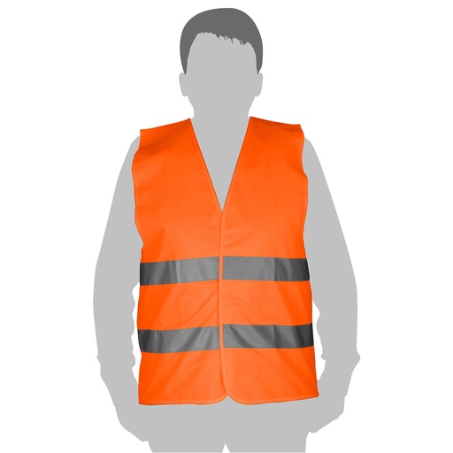 [CHA-TOL-45110] CHALECO REFLECTOR NARANJA TALLA L - POLIESTER - CINTA REFLECTANTE DE 5 CM REF. 45110 MARCA TOLSEN