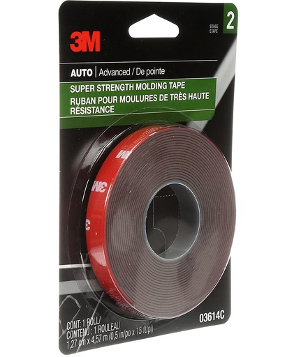 [CIN-3M-03614] CINTA PARA MOLDEO DE ALTA RESISTENCIA 1.27 CM X 4.60 MTS DOBLE FAZ REF. 03614 MARCA 3M
