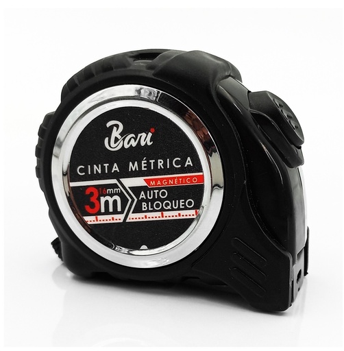 [CIN-BAR-HER.02.01] CINTA METRICA 16 MM X 3 MTS ANTIBLOQUEO REF. HER.02.01 MARCA BARI