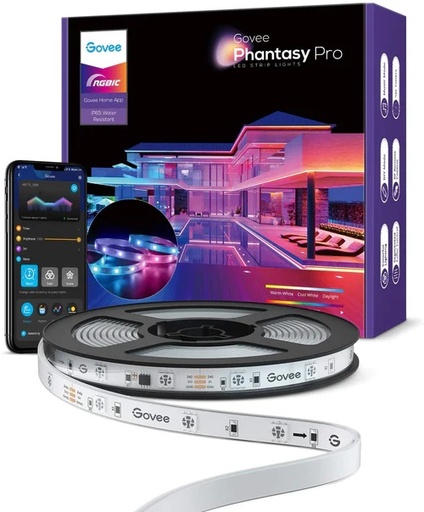 [CIN-GOV-RGB-H6171] KIT DE CINTA LED RGB IP65 CON CONTROL 24V 2,2 AMP 52 W ( 10 MTS ) REF.H61711D1 MARCA GOVEE