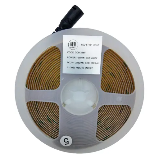 [CIN-HEA-LUM12164] KIT CINTA LED TIPO COB 5 MT 10W/MT 24V 4100K 4500LM C/ ADAP Y DRIVER REF. 003533 MARCA HEA LIGHT
