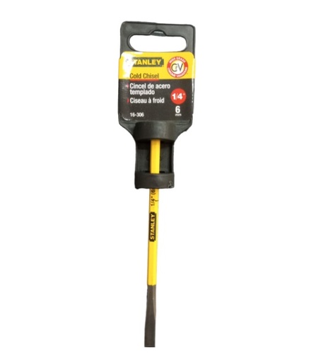 [CIN-STA-16306] CINCEL DE CORTE FRIO PLANO 1/4" X 5" REF.16-306 MARCA STANLEY