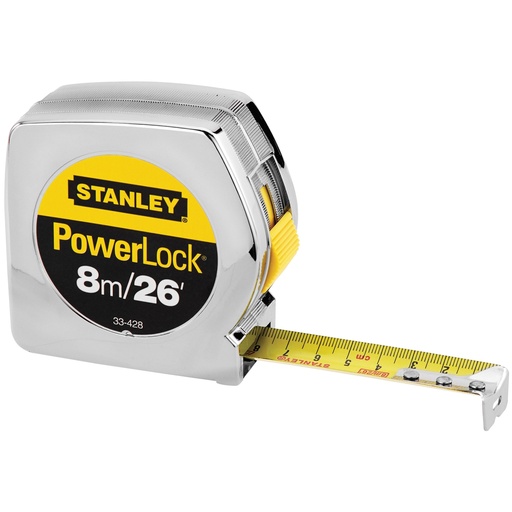 [CIN-STA-33428S] CINTA METRICA POWER 1" X 8 MTS REF. 33-428S MARCA STANLEY