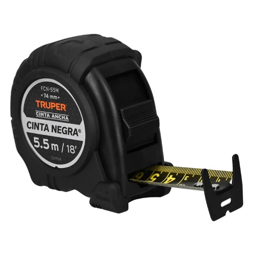 [CIN-TRU-11745] CINTA METRICA RESISTE IMPACTO 1" X 5.5 MTS IMPR. POR AMBOS LADOS MOD. FCN-55M REF.11745 MARCA TRUPER