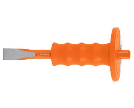 [CIN-TRU-12278] CINCEL DE CORTE FRIO PLANO CON PROTECTOR 3/4" X 8" MOD.C-3/4X8G REF. 12278 MARCA TRUPER