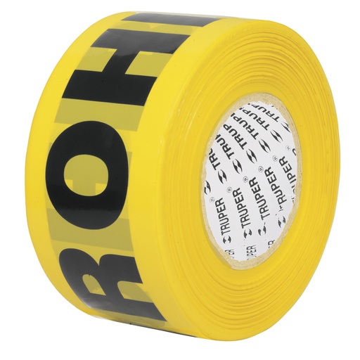[CIN-TRU-12579] CINTA DE SEGURIDAD AMARILLA "PROHIBIDO" DE 3" DE ANCHO X 304.8MTS REF. 12579 MARCA TRUPER