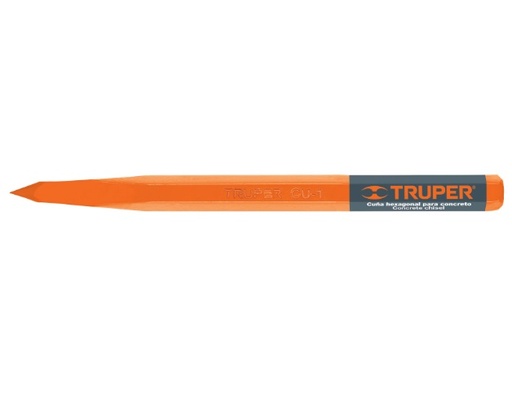 [CIN-TRU-13056] CINCEL / CUÑA PARA CONCRETO ACERO AL CARBONO 1" X 16" MOD.C-1X8" REF. 13056 MARCA TRUPER