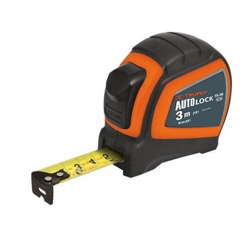[CIN-TRU-16013] CINTA METRICA AUTO LOCK 5/8" X 3 MTS MOD.FA-3M REF.16013 MARCA TRUPER