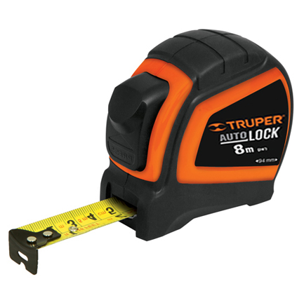 [CIN-TRU-16016] CINTA METRICA AUTO LOCK 1" X 8 MTS MOD.FA-8M REF.16016 MARCA TRUPER