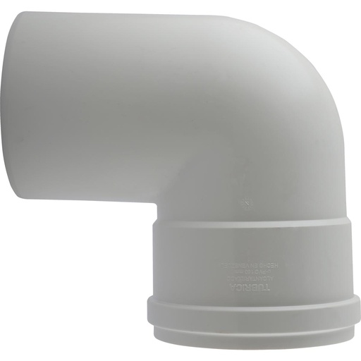 [COD-TUB-1000000366] CODO PVC PARA AGUA SERVIDA DE 160 MM X 90° (6" X 90°) REF. 1000000366 MARCA TUBRICA