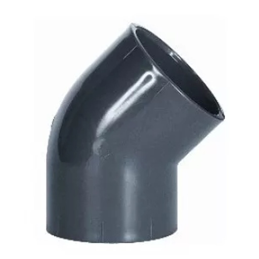 [COD-UNI-C010206G] CODO DE PVC AF ASTM SCH40 2" X 45° REF. C010206G MARCA UNITECA