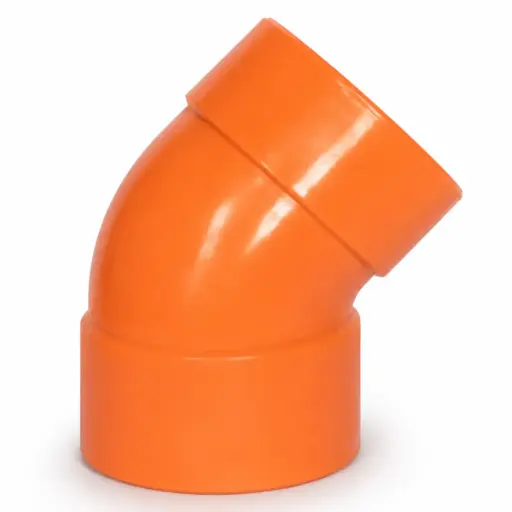 [COD-UNI-C021024CC] CODO REFORZADO DE PVC PARA AGUA SERVIDA DE 110 MM X 90° (4" X 90°) C-C REF.C021024CC NARANJA UNITECA