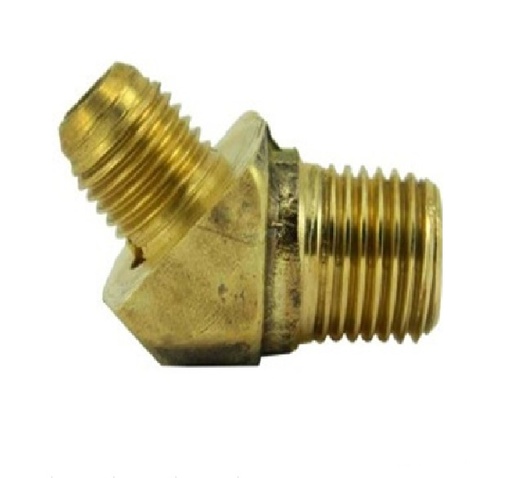 [COD-VEN-287] CODO 45° DE LATON - FLARE 45° X NPT 1/4X1/4" REF. 54-FV-08 X 08 MARCA VENEPRO