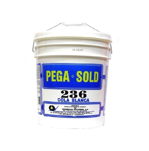 [COL-PEG-236X5] COLA BLANCA / PEGA / PEGAMENTO N° 236 - CUÑETE 5 GL 18.50 LTS REF. 30023600022 MARCA PEGA SOLD