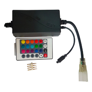 [CON-GEN-ECO-RGB] CONECTOR MACHO/TOMA (TRANSFORMADOR) PARA CINTA LED RGB CON CONTROL MARCA GENERICO