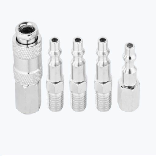 [CON-JAD-JDQP3671] JUEGO DE ACOPLE Y CONECTORES RAPIDO P/ AIRE 1/4" 5 PZAS. REF. JDQP3671 / 218575 MARCA JADEVER
