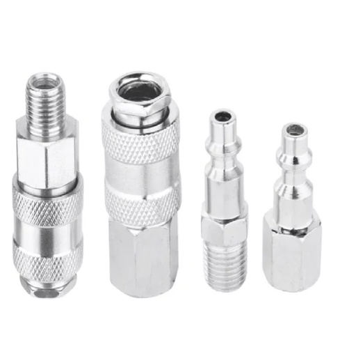 [CON-JAD-JDQP4671] JUEGO DE ACOPLE Y CONECTORES RAPIDO P/ AIRE 1/4" 4 PZAS. REF. JDQP4671 / 219572 MARCA JADEVER