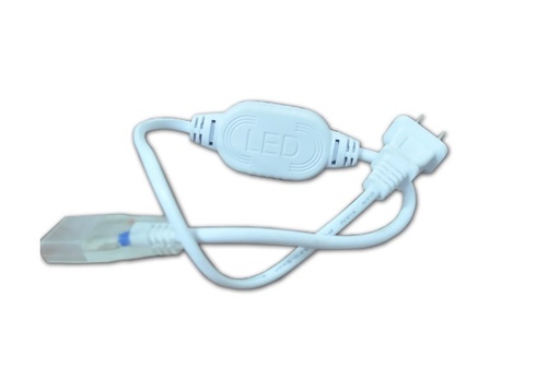[CON-LUZ-LED] CONECTOR MACHO/TOMA PARA CINTA LED BLANCA 110 V MARCA LUZ DE ORO