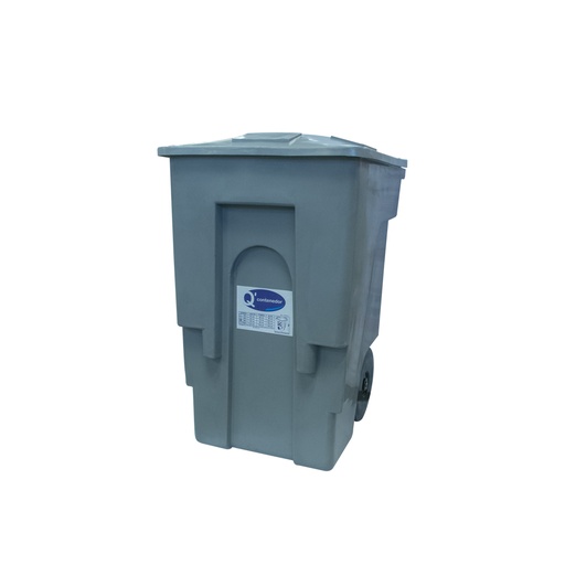 [CON-QTA-CON-0360-90] CONTENEDOR DE DESECHOS SOLIDOS 360 LTS C/ RUEDAS COLOR GRIS REF. CON-0360-90 MARCA Q TANQUE