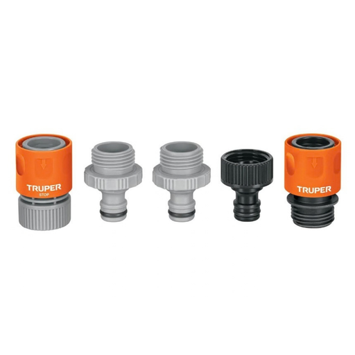 [CON-TRU-12728] CONEXION RAPIDA P/MANGUERA 3/4" ABS 4 PZAS ( SISTEMA CLICK ) MOD. CLICK-SET REF.12728 MARCA TRUPER
