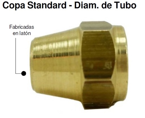 [CON-VEN-1] CONEXION DE BRONCE COPA ESTÁNDAR 1/8" REF. 41-FSV-04 MARCA VENEPRO