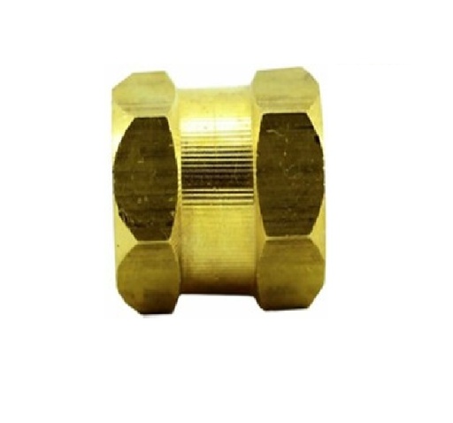 [CON-VEN-523] CONEXIÓN DE LATON COUPLING - ROSCA NPT X NPT 3/8X3/8" REF. 103-BV-12X12 MARCA VENEPRO