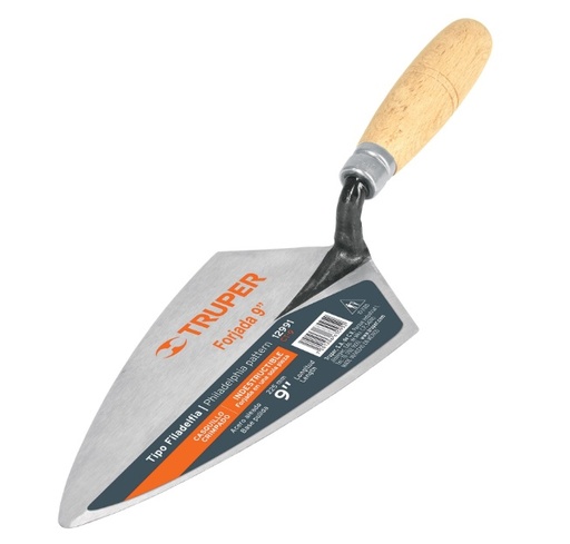 [CUC-PRE-12991] CUCHARA PARA ALBAÑIL 9" PUNTA FINA T/FILADELFIA MOD. CT-9" REF. 12991 MARCA PRETUL