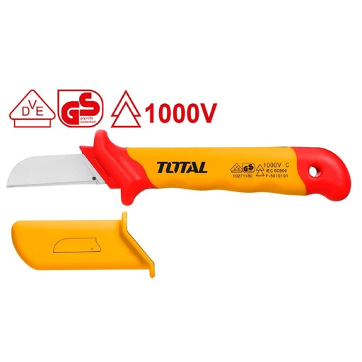 [CUC-TOT-THICK1801] CUCHILLO PARA PELAR CABLE AISLADO 1000 V REF. THICK1801 MARCA TOTAL TOOLS