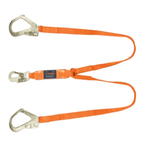 [CUE-TRU-14454] CUERDA / LINEA DE VIDA / ESLINGA PROTECCION CON 3 GANCHO 1.8 MTS CAB-5432-18 REF.14454 MARCA TRUPER