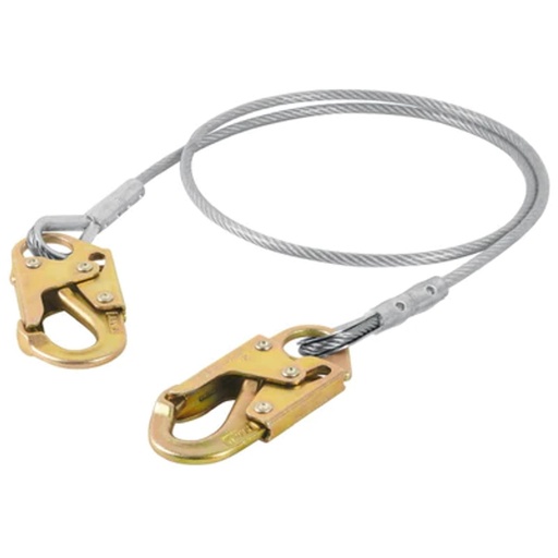 [CUE-TRU-17047] CUERDA / LINEA DE VIDA / ESLINGA PROTECCION CON 2 GANCHO 1.8 MTS CABLE ACERO REF.17047 MARCA TRUPER