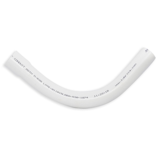 [CUR-TUB-1010000643] CURVA CONDUIT 1/2" X 90° REF. 1000000643 MARCA TUBRICA